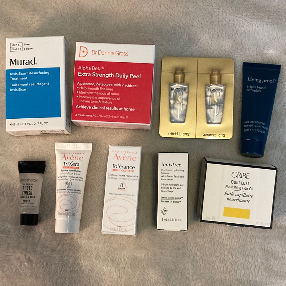 Mini brand new skin care samples - Avene Murad Oribe Living Proof Innisfree